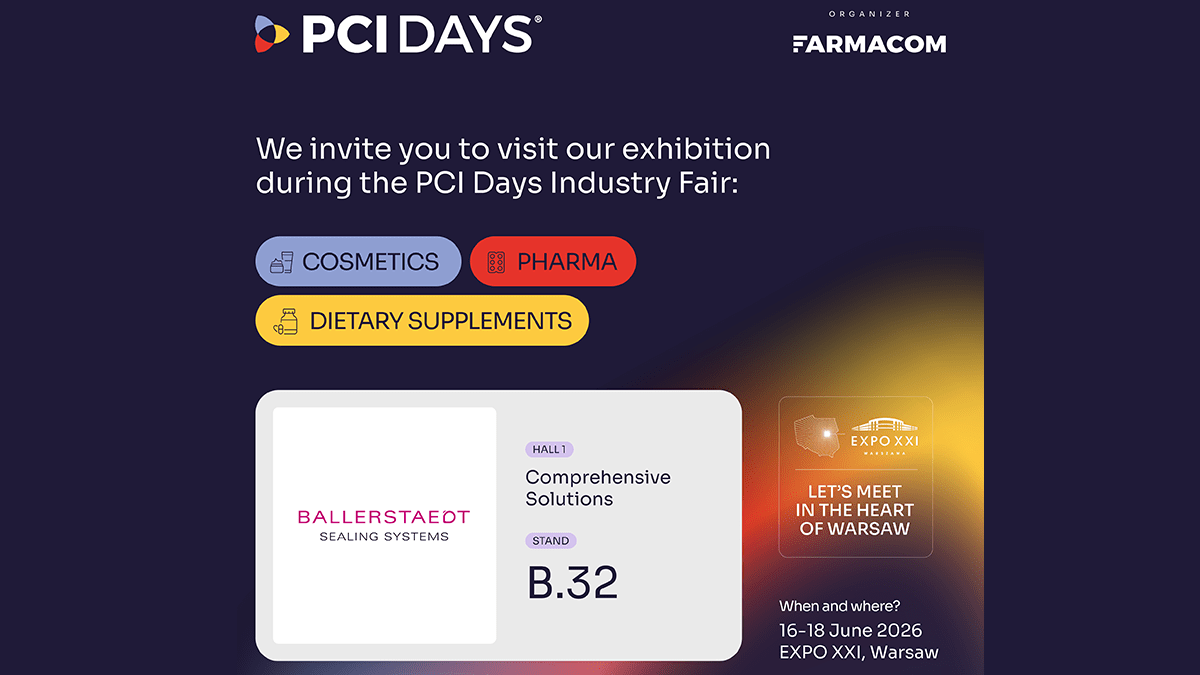 Messeankündigung PCI Days in Warschau, Polen: "We invite you to visit our exhibition during the PCI Days Industry Fair: 16-18 June 2026, Stand B.32"